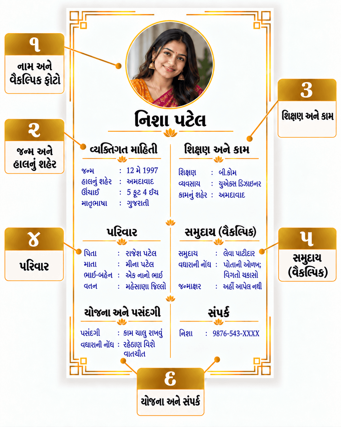 બાયોડેટા ઉદાહરણ