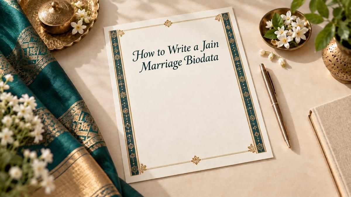 How to Write a Jain Marriage Biodata