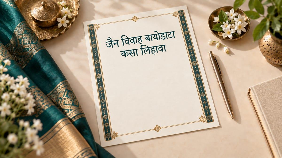 जैन विवाह बायोडाटा कसा लिहावा