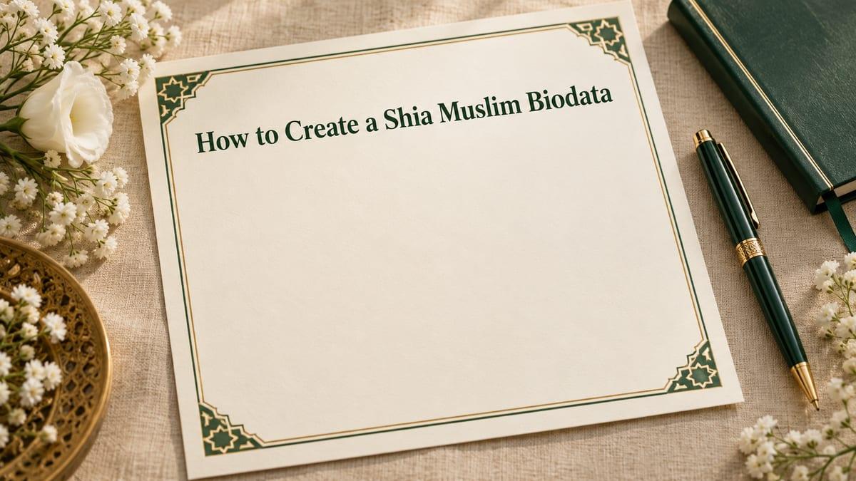 How to Write a Shia Muslim Marriage Biodata