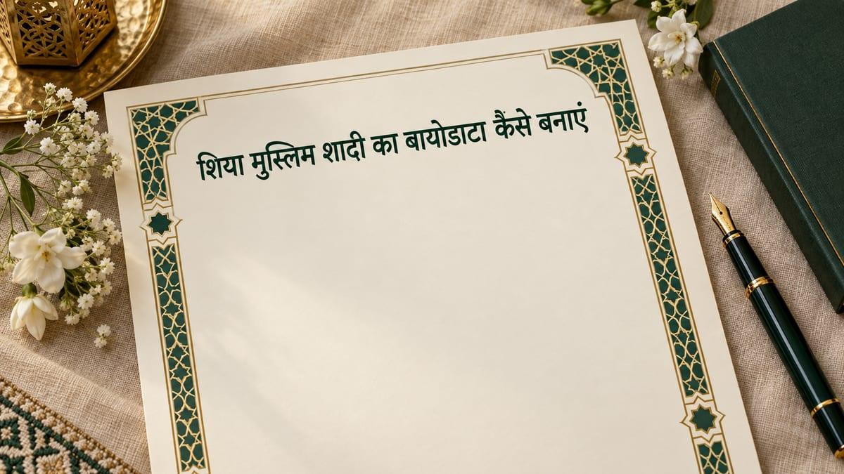 शिया मुस्लिम शादी का बायोडाटा कैसे लिखें