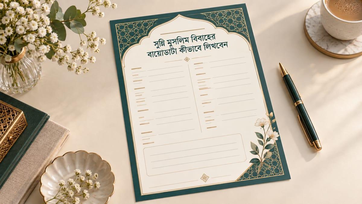 সুন্নি মুসলিম বিবাহের বায়োডাটা: কী লিখবেন, নমুনা ও সাধারণ ভুল