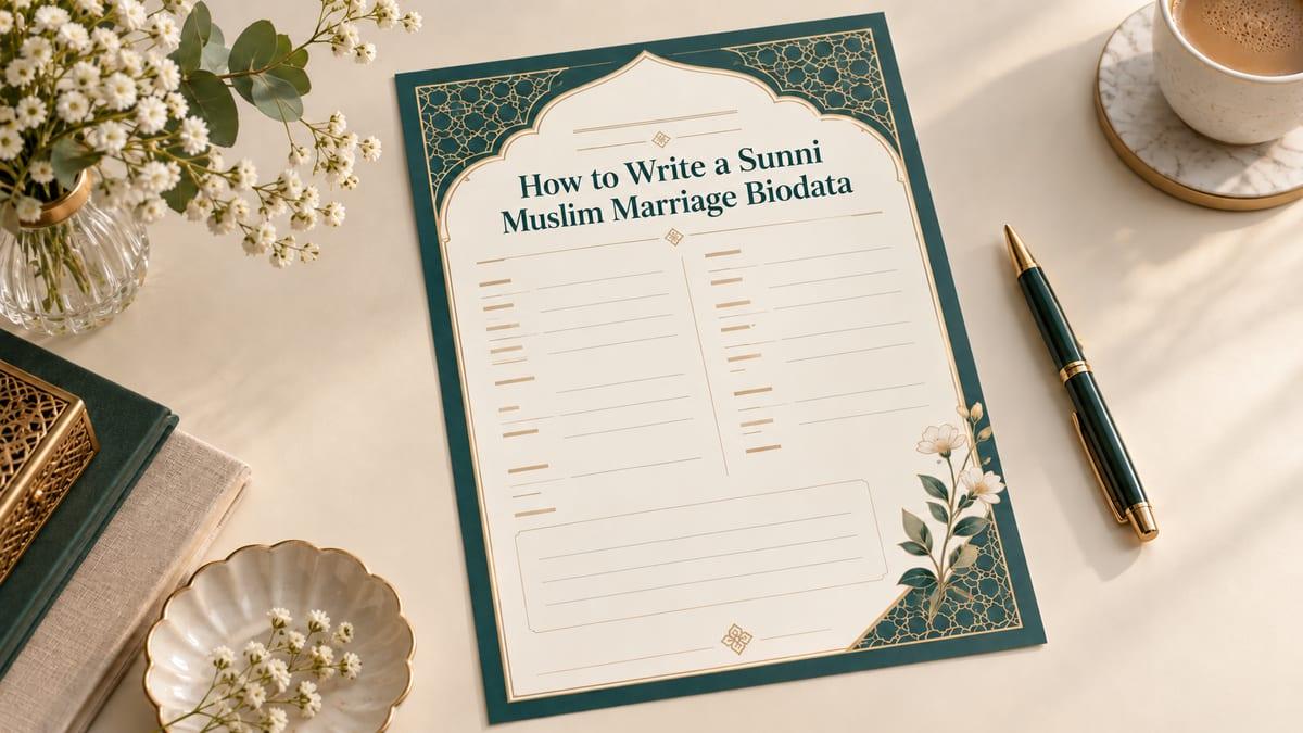 Sunni Muslim Marriage Biodata: Details, Example and Mistakes to Avoid