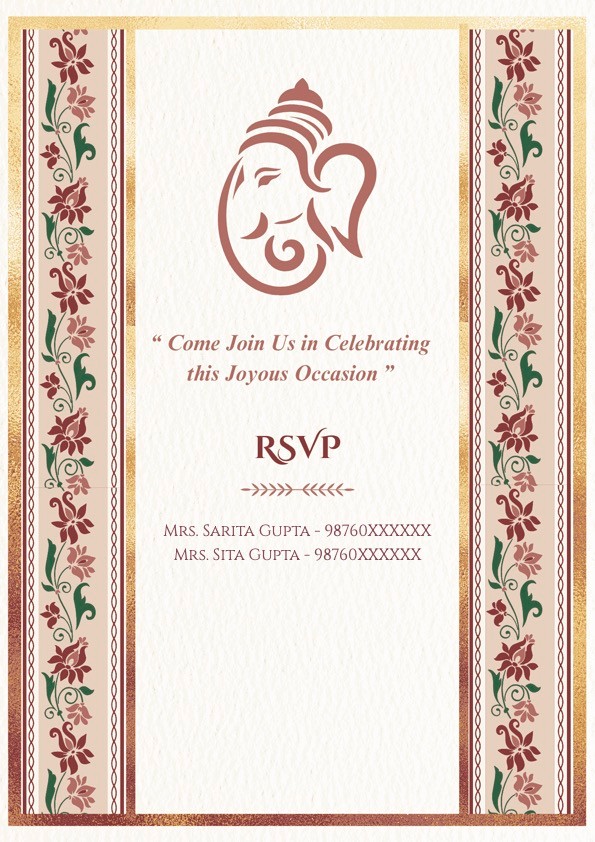 Cream and Pink Wedding Invitation RSVP Page