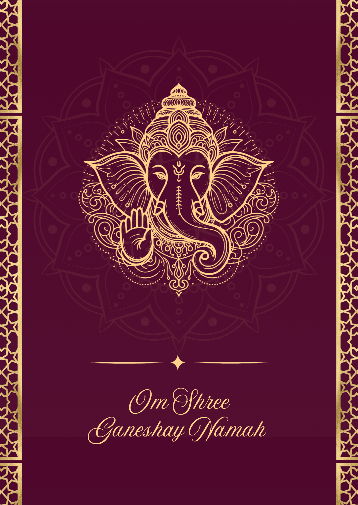 Purple Yellow Festive Wedding Invitation Cover Page