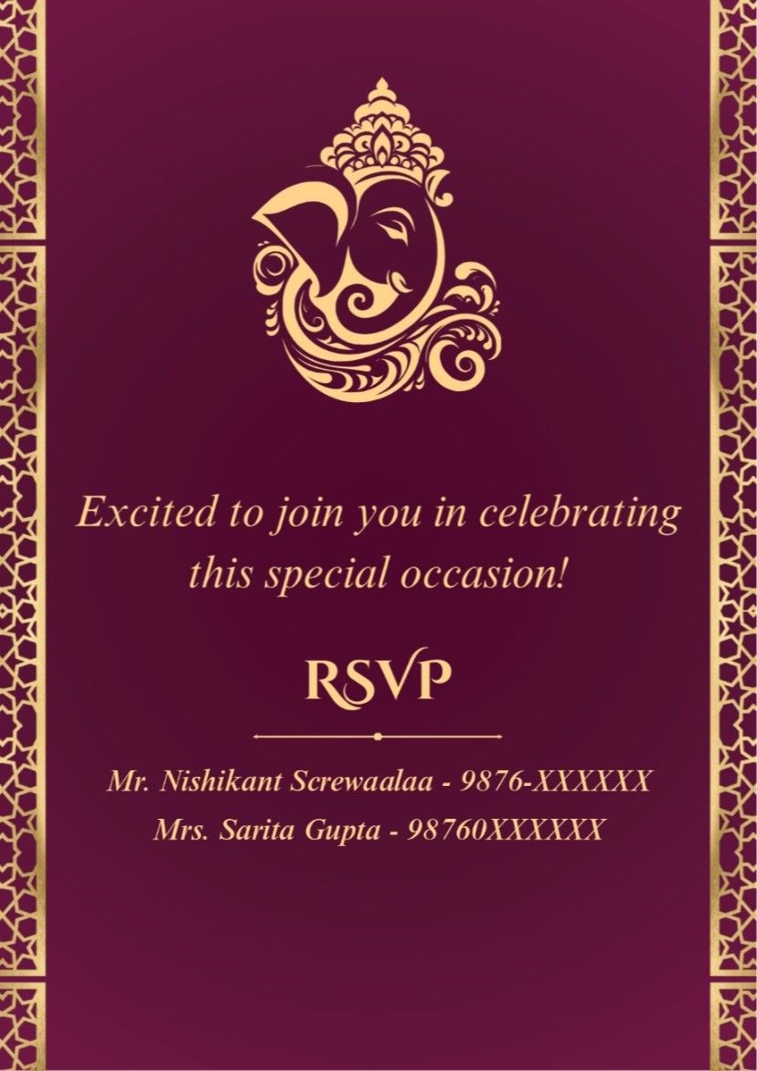 Purple Yellow Festive Wedding Invitation RSVP Page