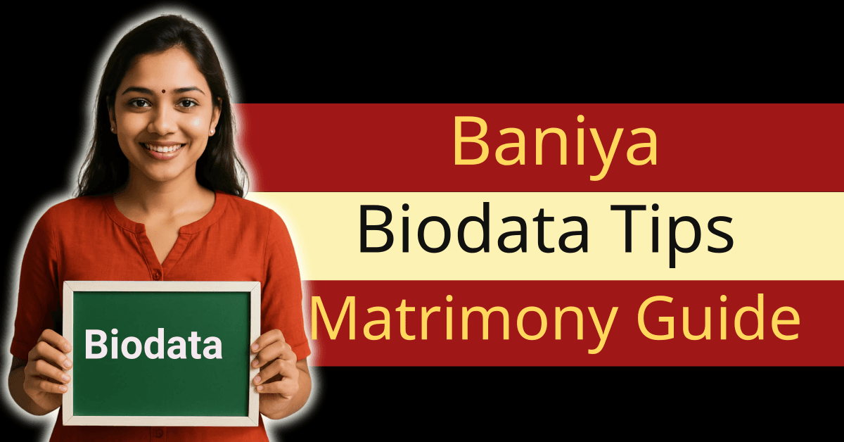 Baniya Marriage Biodata Tips | ஒரு Baniya Matrimony Profile-ஐ உருவாக்குங்கள்