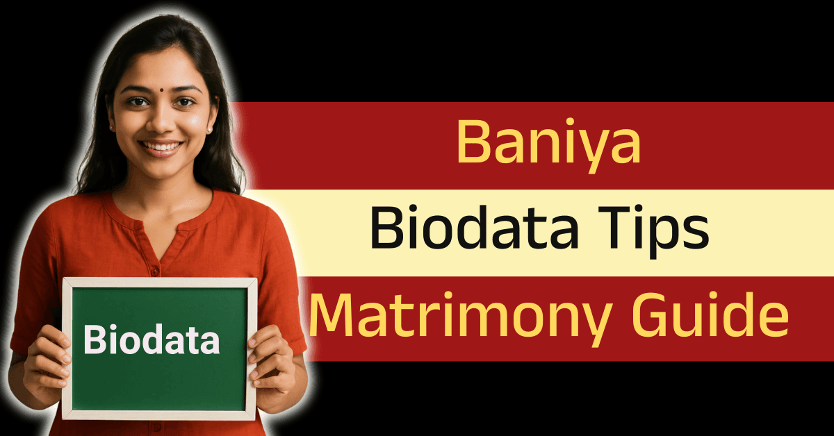 Baniya Marriage Biodata Tips | Create Baniya Matrimony Profile