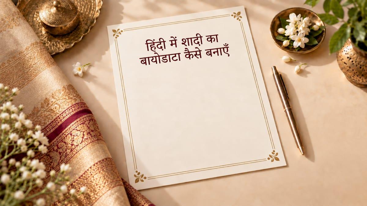 हिंदी में शादी का बायोडाटा कैसे बनाएँ