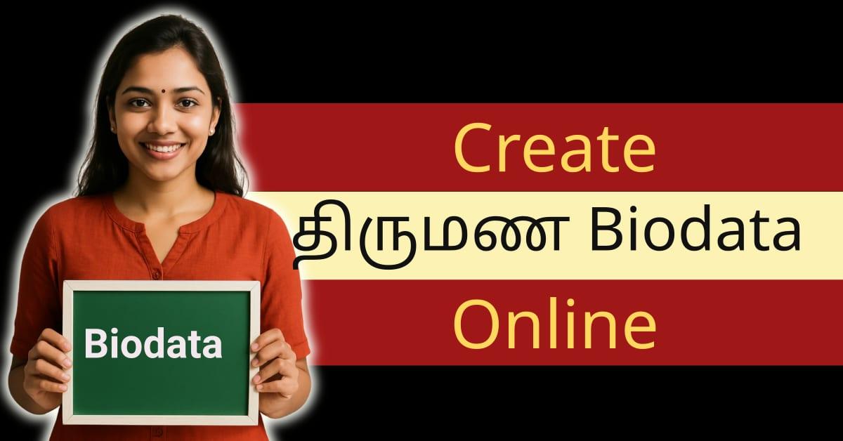 Online Marriage Biodata உருவாக்குவது எப்படி?