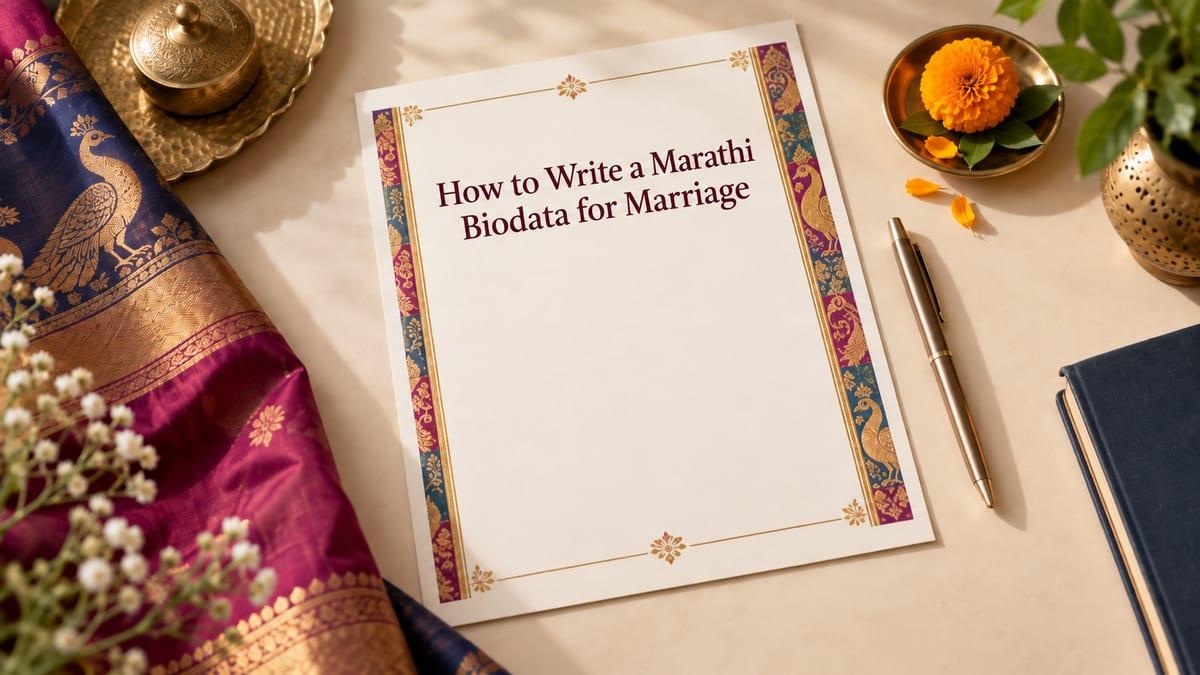 How to Write a Marathi Biodata for Marriage