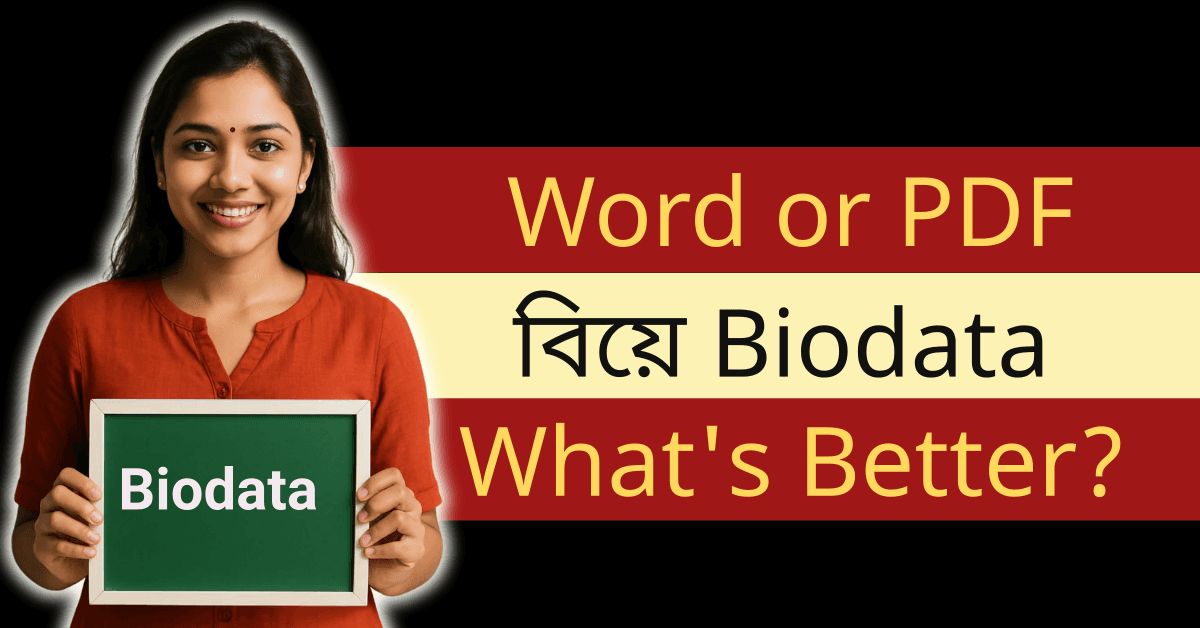 Marriage Biodata Word Format vs PDF - কোনটি ভালো?