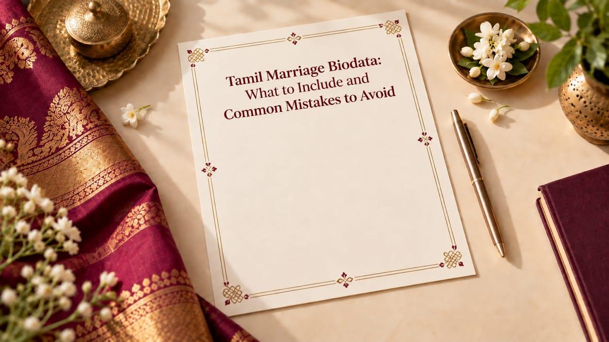 Tamil Marriage Biodata : What to Include and Common Mistakes to Avoid