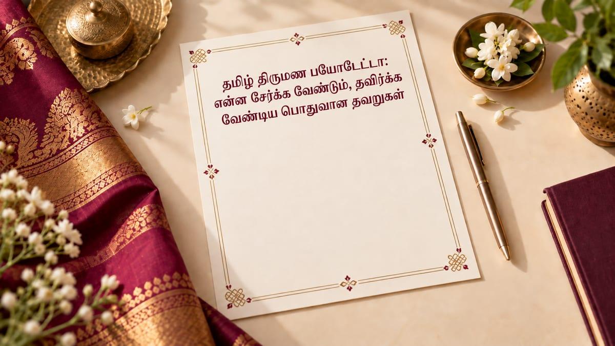 தமிழ் திருமண பயோடேட்டா: என்ன சேர்க்க வேண்டும், தவிர்க்க வேண்டிய பொதுவான தவறுகள்