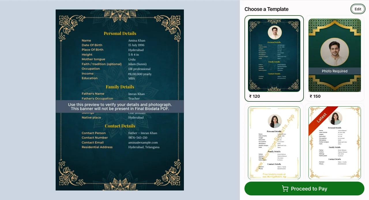 Browse the available templates