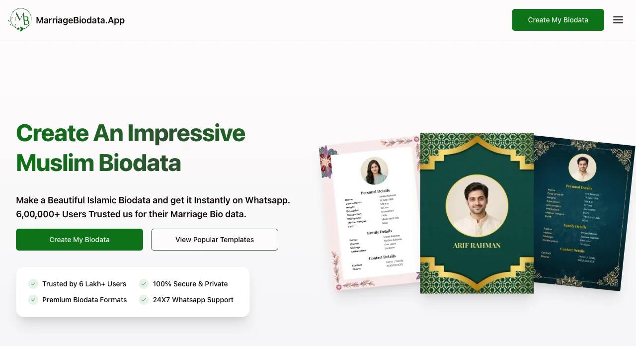 Open the biodata maker