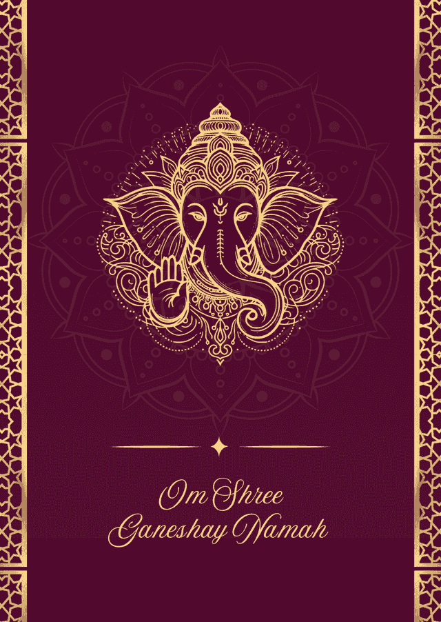 Purple Yellow Festive Wedding Invitation Cover Page