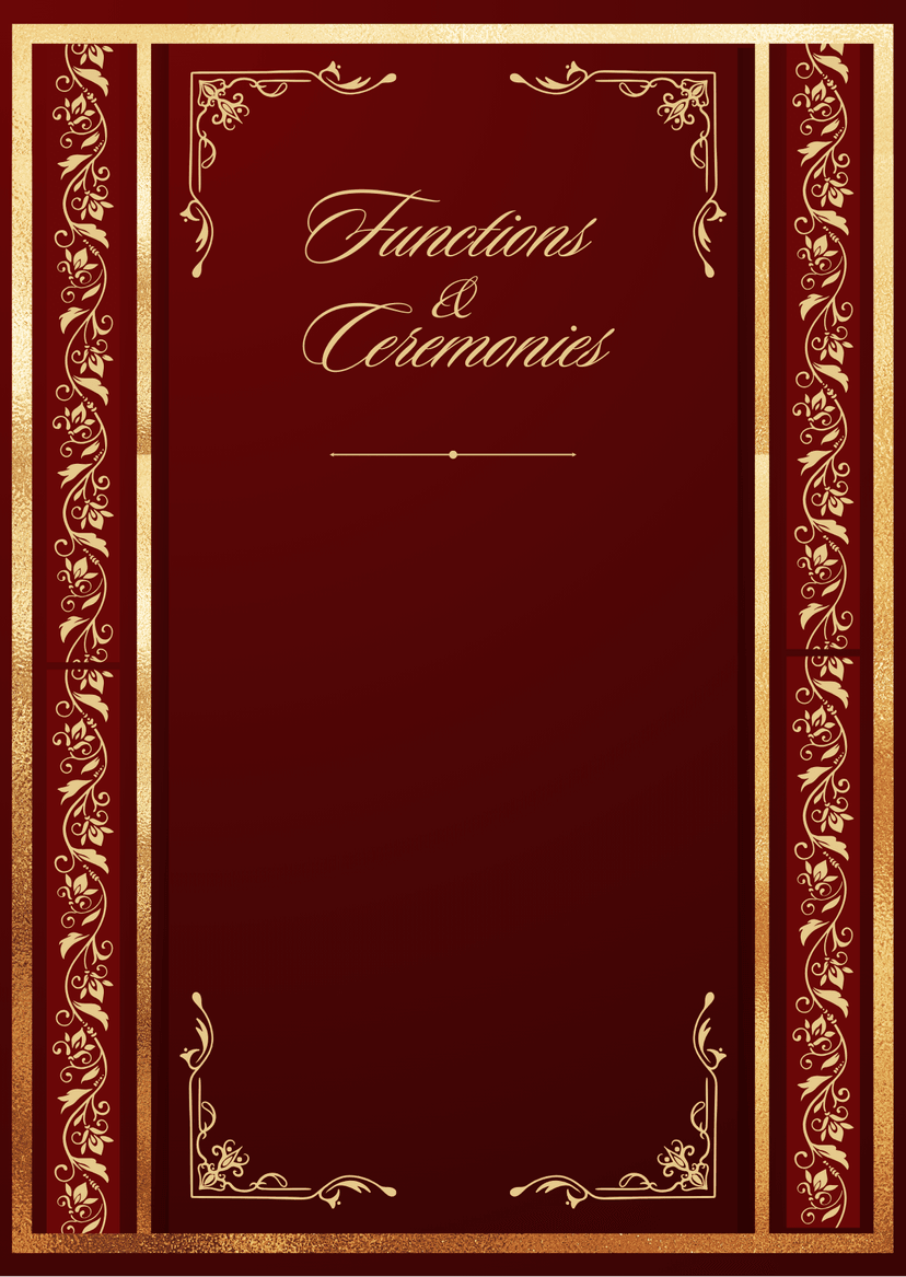 Red and Gold Wedding Invitation Functions Page