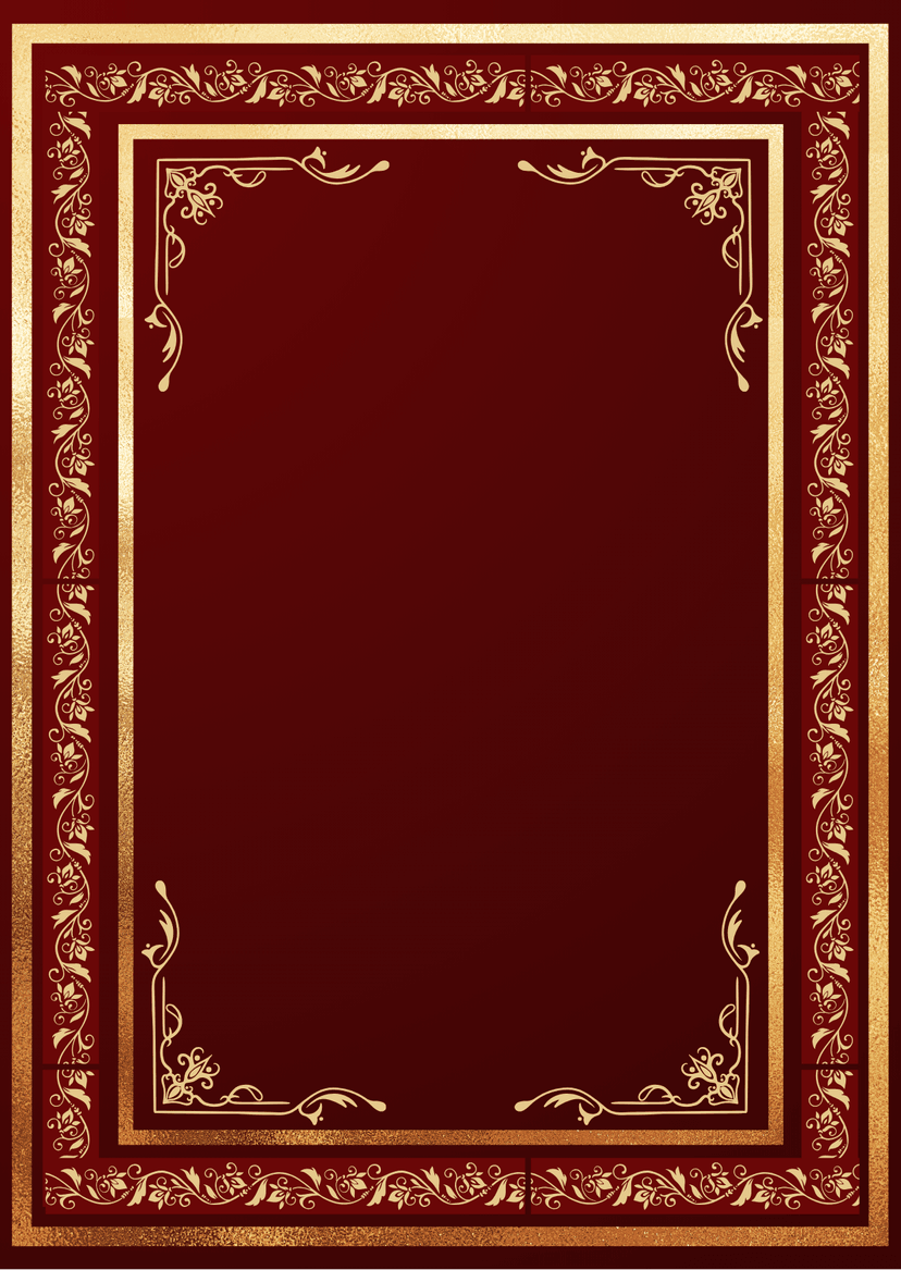 Red and Gold Wedding Invitation Wedding Page